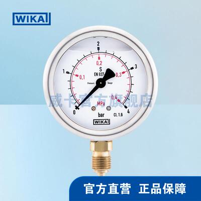 威卡WIKA 黄铜波登管压力表（耐震）213.53.063 径向 G1/4B