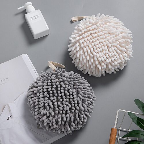 Creative Chenille Hand Towel, Hangable and Thickened, Absorb