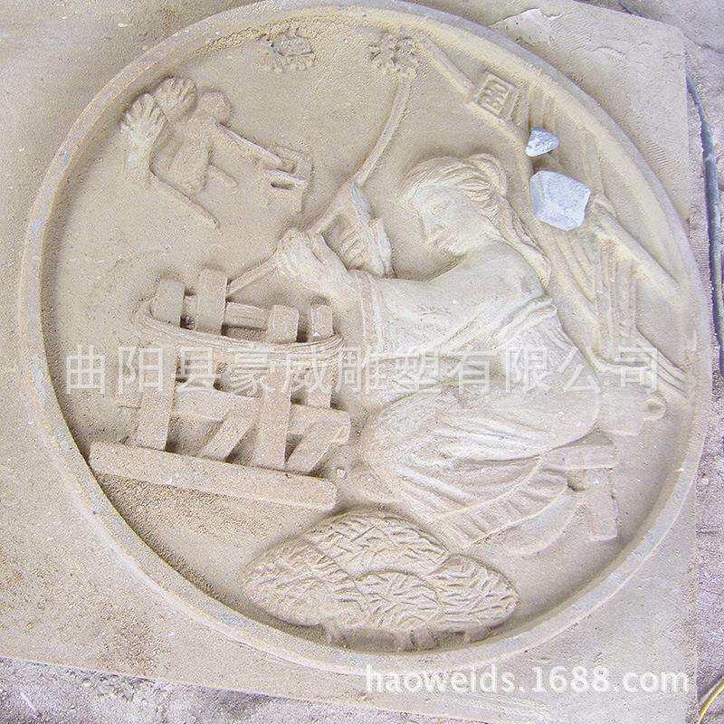 定做大理石石雕砂岩丝绸之路浮雕壁画文化墙立体装饰观赏摆件
