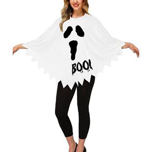 Adult Men Women Cute White Ghost Demon Cape Cosplay Costume