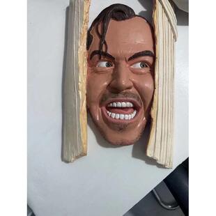 跨境新品约翰尼树脂雕像摆件图书馆书架雕塑墙面装饰工艺礼品挂件