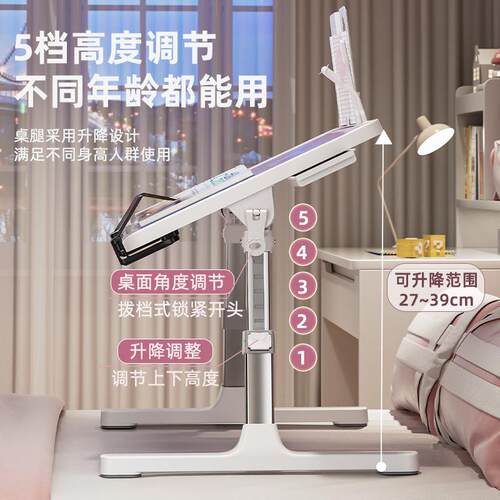 小桌子宿舍家用学生笔记本床上桌桌飘窗桌读书桌电脑桌粉色猫咪