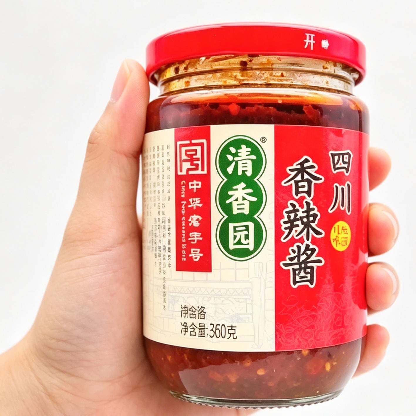 清香园四川香辣酱360g红油辣椒酱拌饭拌面酱香辣麻辣蘸料火锅蘸水