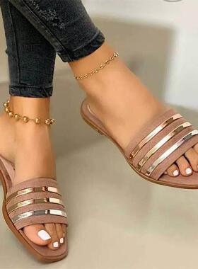 women flat sandals big size 43 summer shoes 大码女平跟凉鞋43