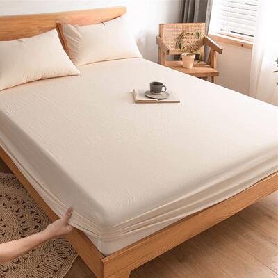 纯棉水洗棉床笠单件100全棉床罩席梦思床垫保护罩宿舍床单防尘罩3