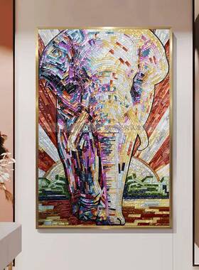 珐琅彩画客厅入户玄关走廊过道装饰画餐厅现代简约挂画卧室壁画
