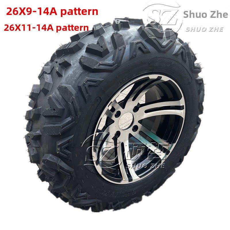 沙滩车配件大悍马龙鼎卡丁车前26x9-14后26x11/10-14寸A字轮胎