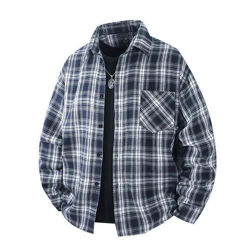 F 10057 Black White Checkered Shirt 黑白格子衬衫