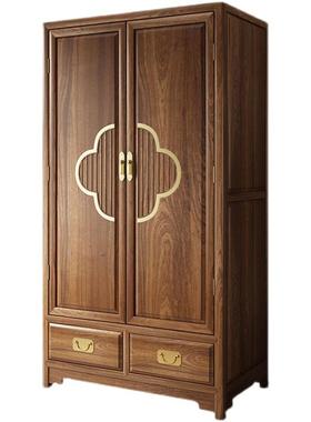 K7J新中式实人木ENDP衣柜家用卧室挂衣服柜子现代整体衣物橱柜成