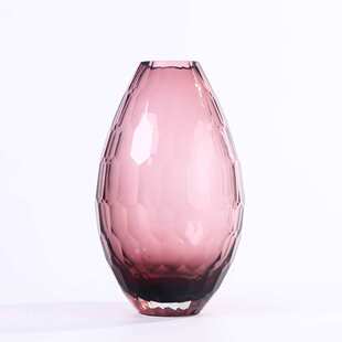 透明切面水晶玻璃花瓶插花水养梅瓶水晶摆件家居客厅装饰水培花器