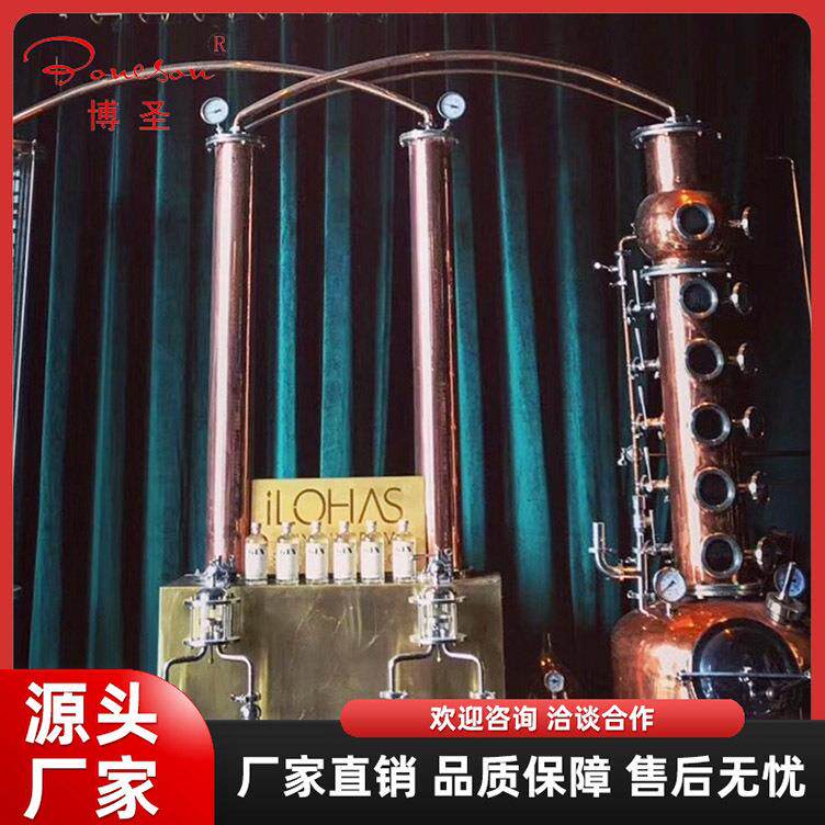 200L金酒蒸馏机 100-1000L蒸馏威士忌蒸馏设备 多功能酿酒机厂家