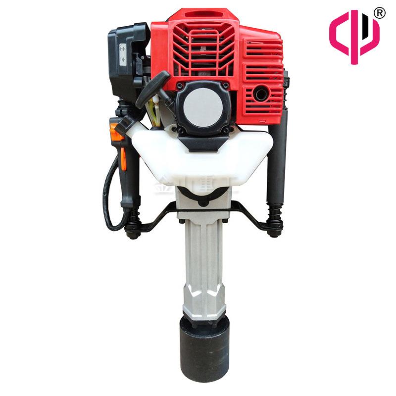 多功能槽钢栽桩打桩机手提式葡萄架立桩机小型钢管打桩机