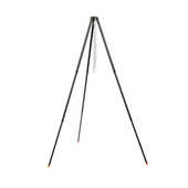 户外野炊篝火三脚架加粗铝合金吊锅支架野营烧烤焚火锅架三节可调