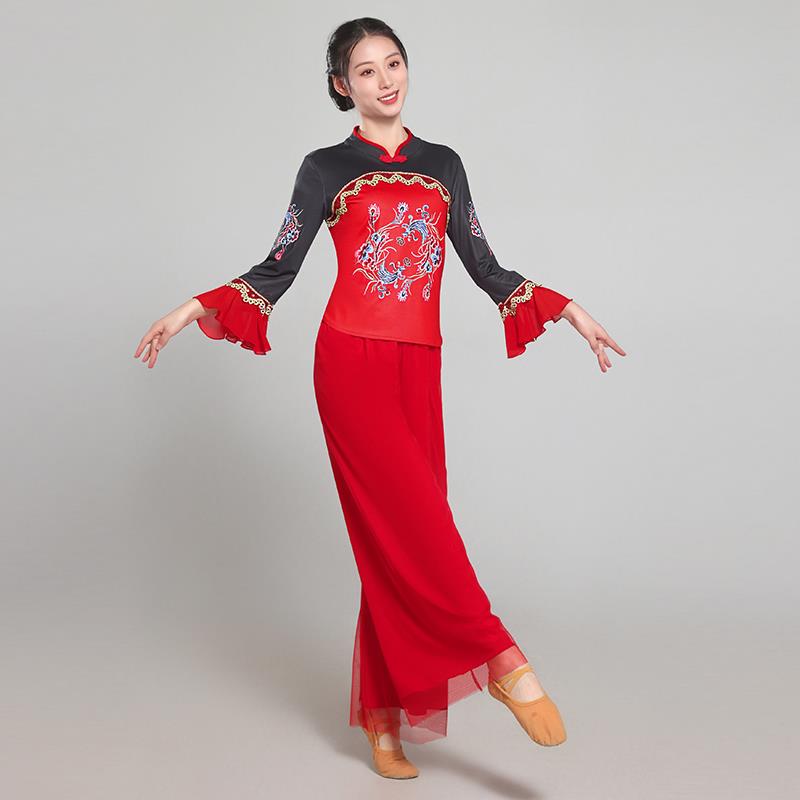 正品秧歌服装女装腰中老年扇舞表演服装鼓新队广场舞舞服装蹈服装