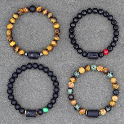 12 Zodiac Sign Bracelet Homme Constellation Bangles Men