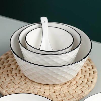 head bowl dishes set home eating bowl chinese tableware di