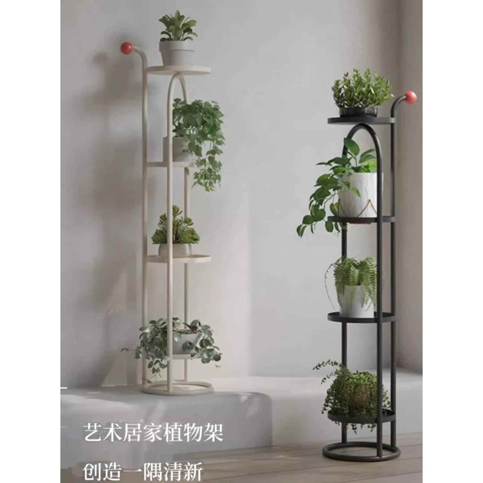 北欧风家用创意落地多层花架子客厅室内绿萝置物架阳台植物花盆架