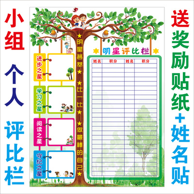 小组评比栏墙贴中小学可擦写积分表教室布置简约光荣榜幼儿园班级