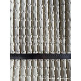 面料 绣线家居鞋 亲肤哑光pu绣花皮革 绗绣方格间棉亚光肤感人造革