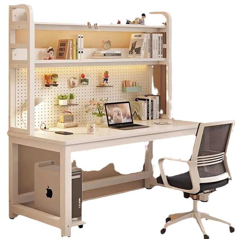 书桌书架一体台式电脑桌洞洞板高中生学习桌子家用写字桌椅子其它