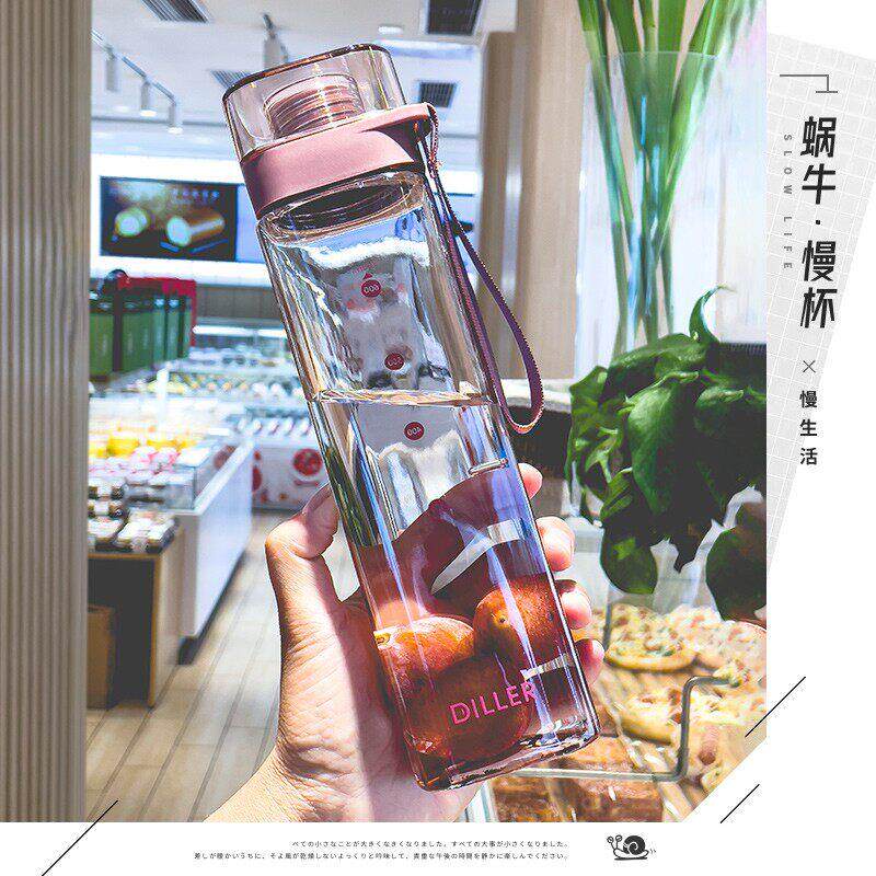 运动水杯pc材质大人直饮大容量夏天女可爱清新简约情侣外出便携