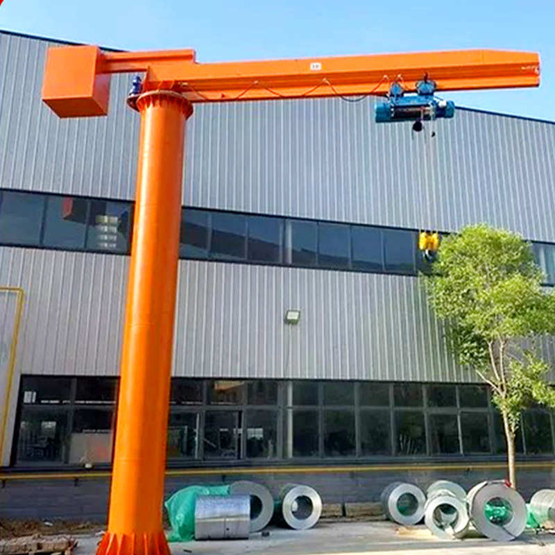 定柱式悬臂吊车间码头吊装用可电动遥控3吨立柱式悬臂吊起重机