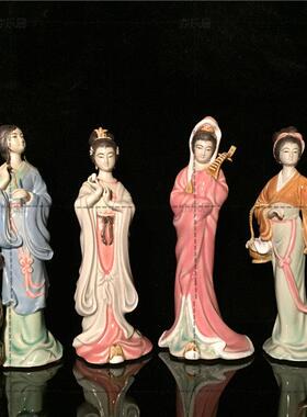 石湾娃娃女家电视柜饰品陶瓷工艺品礼品饰品中国四大名家