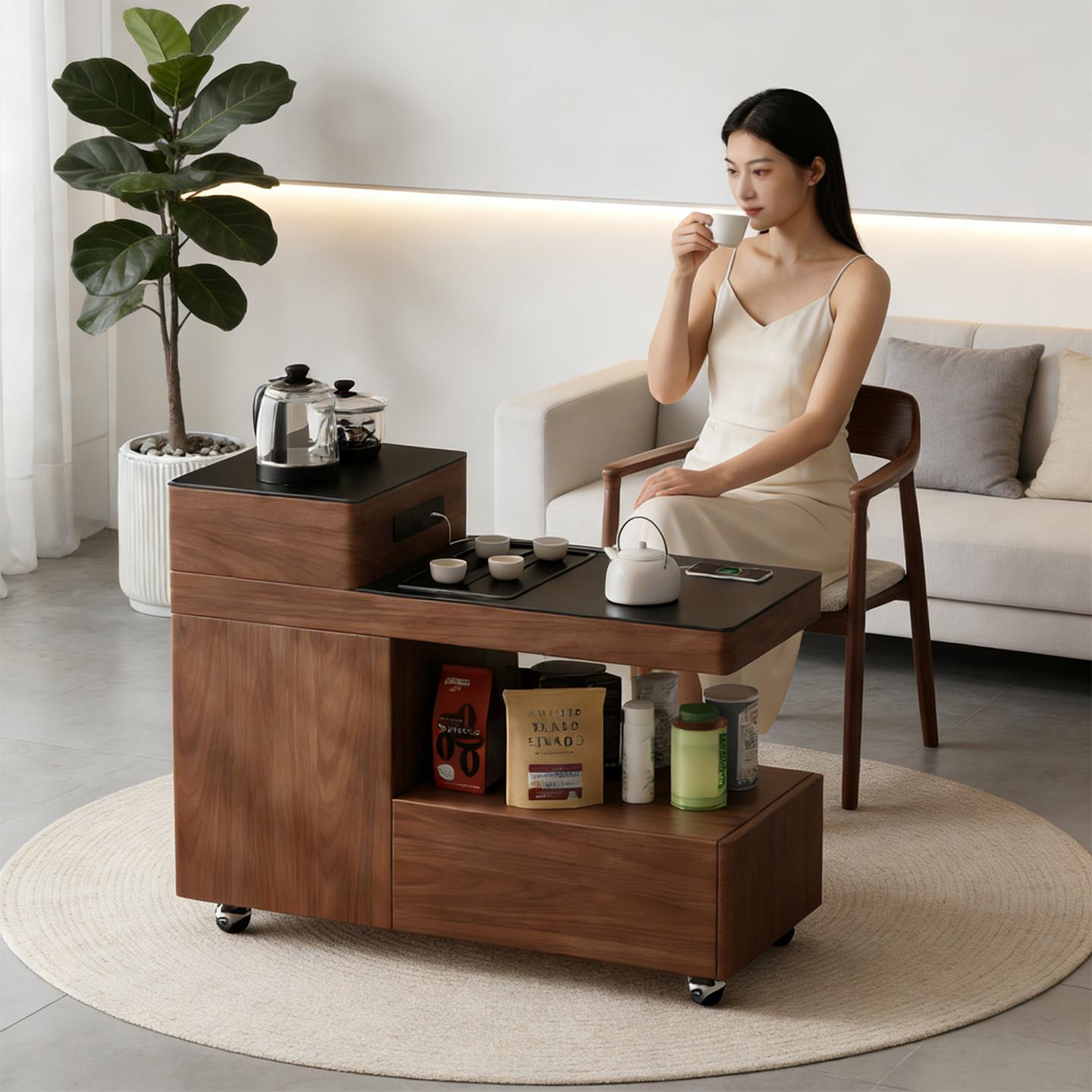 沙发边柜侧柜可移动茶几客厅家用2026新款实木边几茶桌侧边茶水柜