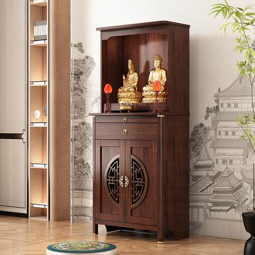 新中式佛龛供桌神台财神爷香案台经济型佛台佛柜家用观音菩萨神龛
