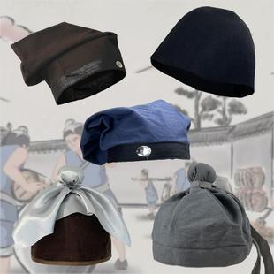 济公乞丐帽子古代平民汉服古装店小二头巾农夫帽毡帽尼姑道士僧帽