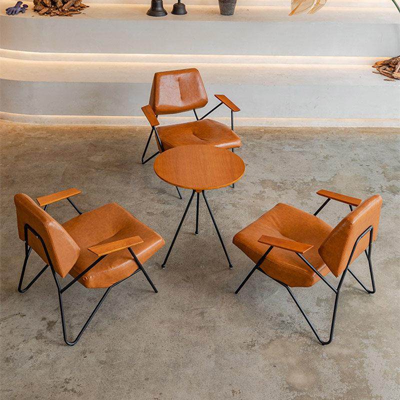 需定制工业风咖啡厅桌椅组合甜品店酒吧卡座休息区单人沙发椅休闲