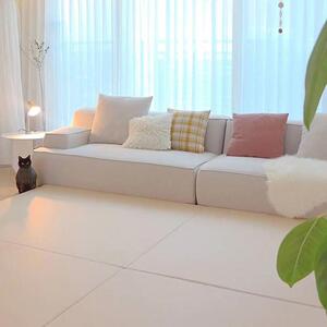 乳胶沙发客厅大户型转角组合 免洗科技布1401homes韩式方块沙发