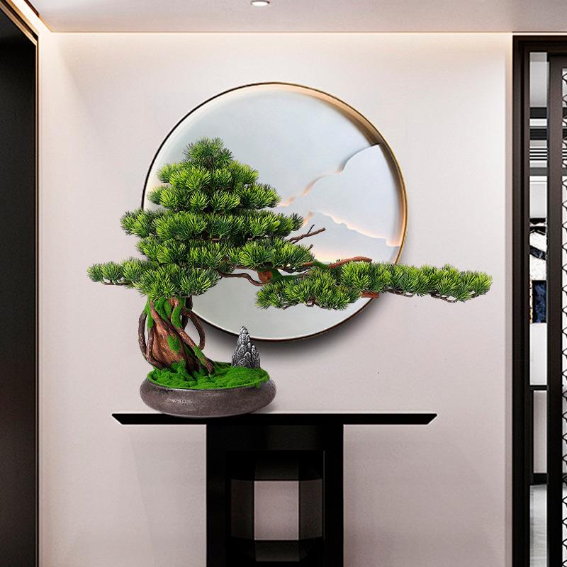 居仿真迎XRF-120客松盆景物客栽厅玄植关办公室绿植盆摆件家装饰