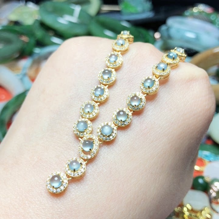 c752一物一图天然a货翡翠锁骨链925银