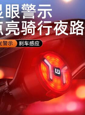 神火自行车尾灯智能感应超长续航充电USB夜骑装备红光警示BTL12