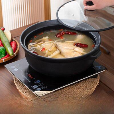 电磁炉通用火锅酒店特大号汤炖锅商业腌鱼砂锅耐高温竹炭锅