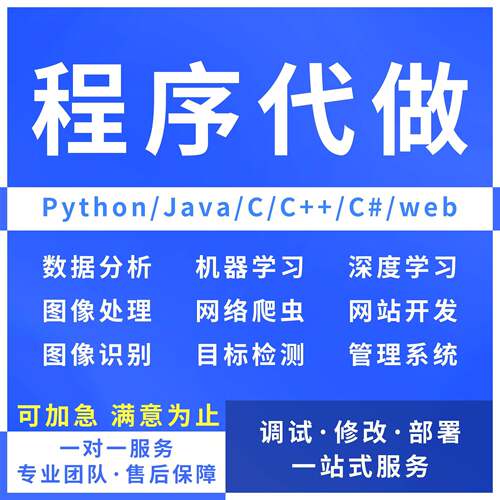 计算机Python代编Java代码编写c++代做qt设计web开发c#程序接单R