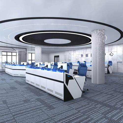 烤漆科技感指挥中心控制台调度台安防数据台电力监控室操作台
