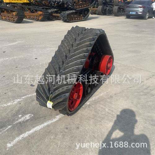收割机三角履带农用轮式拖拉机改装半链轨底盘三角履带板车