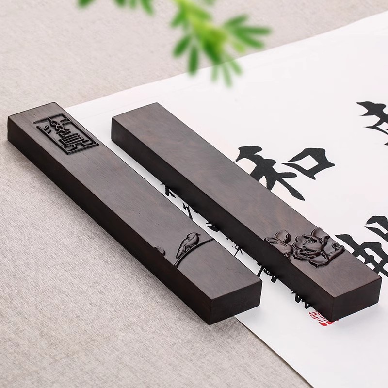 原木镇纸镇尺木质毛笔文房四宝