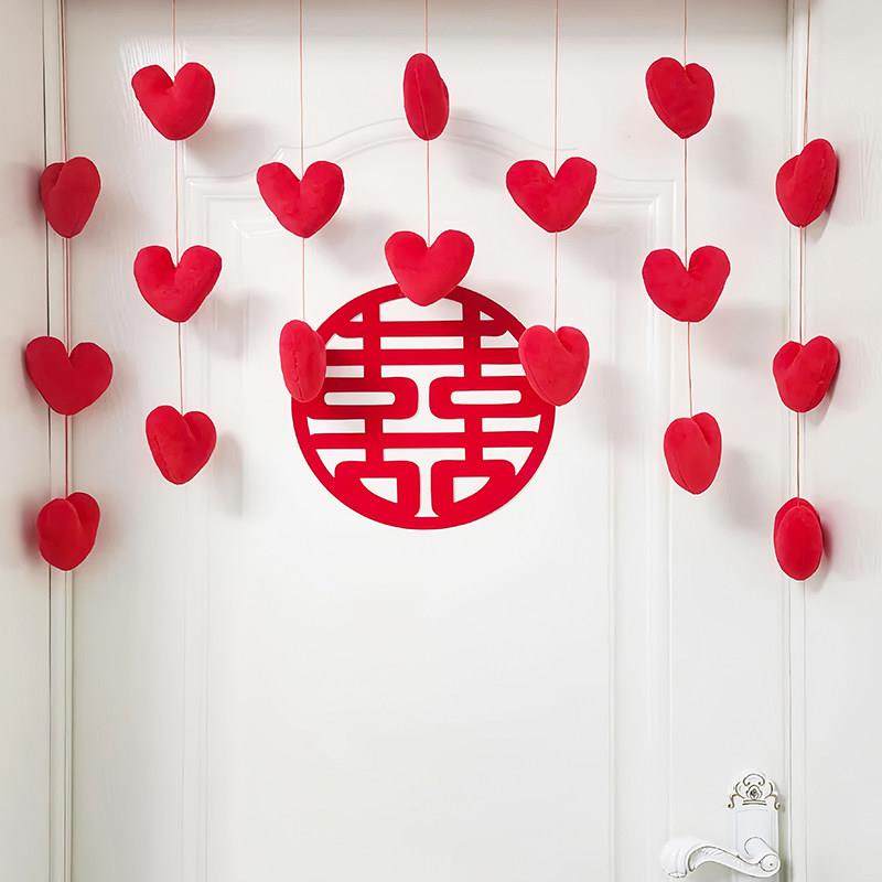 婚房布置结婚装饰婚庆用品爱心门帘男女方新房卧室房门背景墙氛围,节庆用品/礼品,拉花,淘宝优惠券,粉丝福利购,淘宝优惠卷