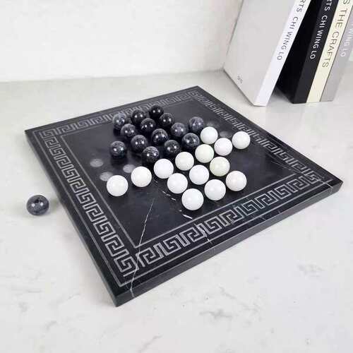 美豹大理石棋盘摆件亚克力工艺品样板房售楼部书房茶几家居装饰品