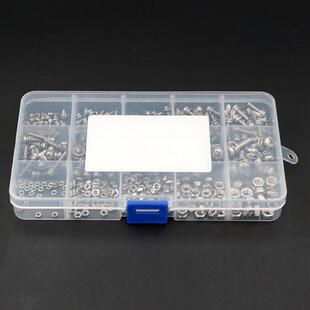 400pcs M2M2.5M3M4M5 不锈钢304十字盘头组合螺丝配螺母组合套装