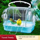 杰西鹦鹉便携式 外卖鸟笼 鸟笼户外牡丹黑凤凰虎皮小柄便携式