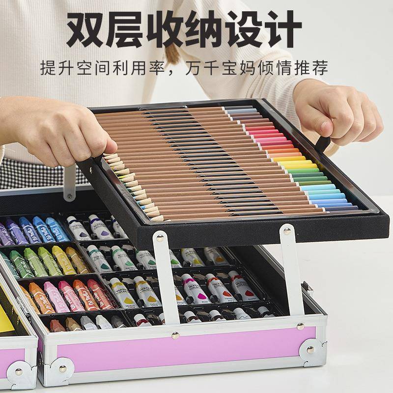 新款彩笔套装画儿童文具套装幼儿园画用品小学生学习用品水24627