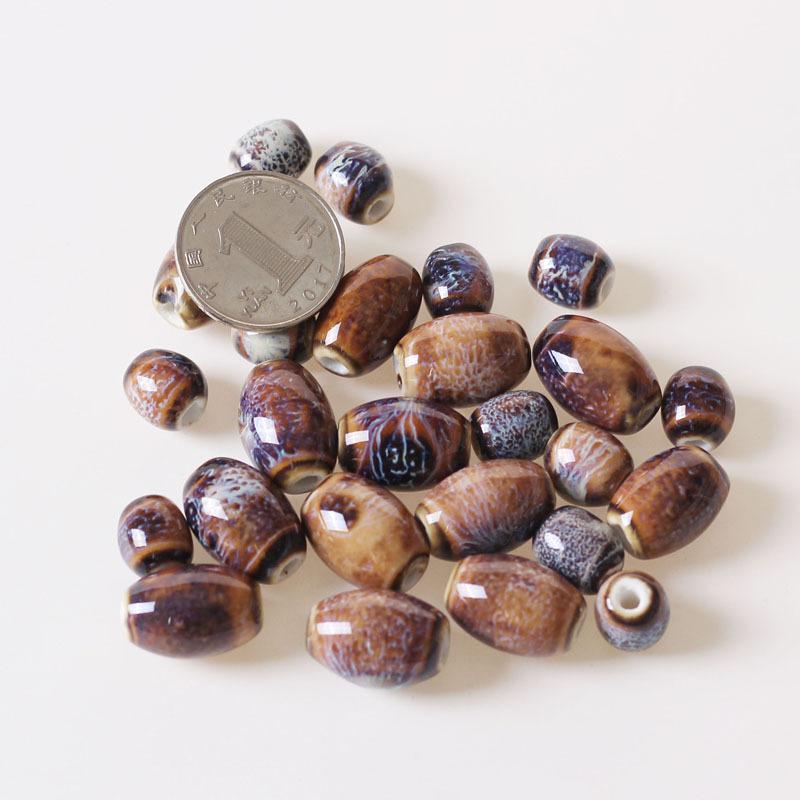 饰品编制串珠窑变生编陶瓷散珠项链制材瓷窑工配件材料手链diy学