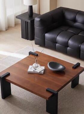 现代日实式轻IAW木大方几日原木奢简约方形茶几桌子小户型设计师