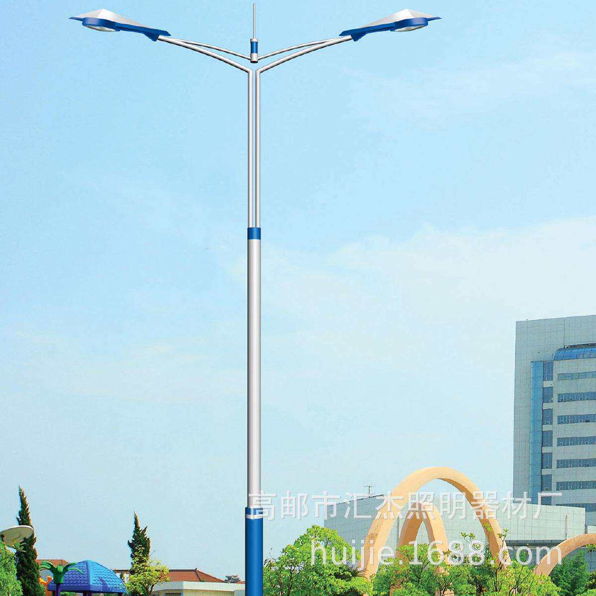 LED双臂路灯 双杆农村公路工程道路灯 6-12米双臂路灯厂家生产