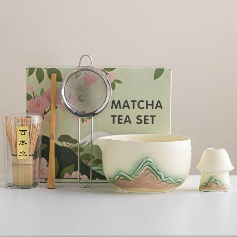 抹茶碗茶具套装茶刷宋代点茶打茶工具竹茶筅笠烘焙碗茶杯搅拌器