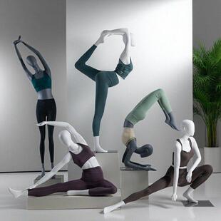瑜伽模特道具女全身运动假人体人偶台内衣裤女装服装店模特展示架